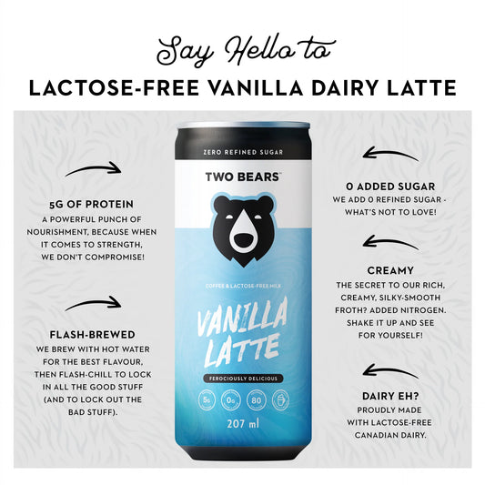 Two Bears Lactose-Free Vanilla Latte (207mL)