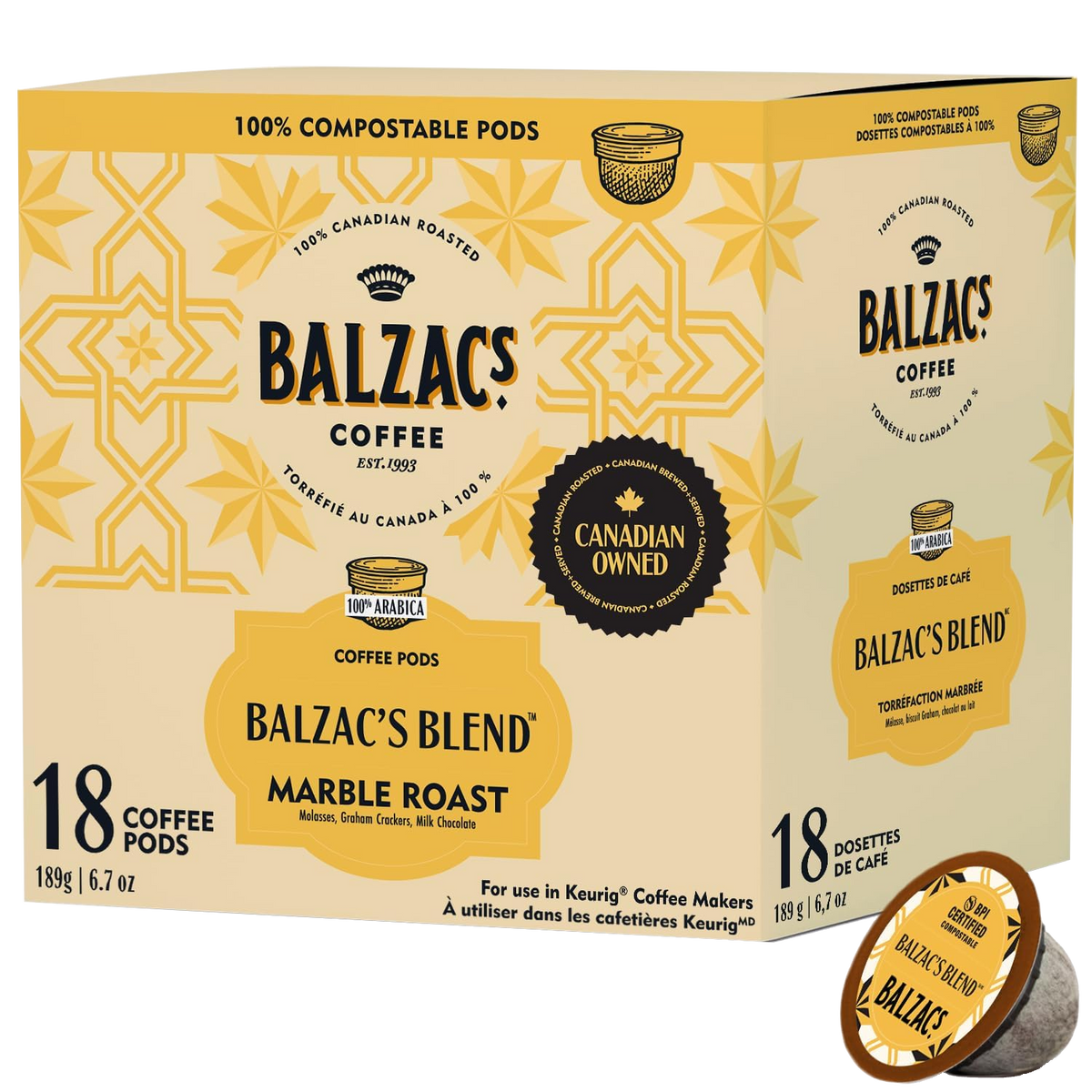 Balzac's Balzac's Blend Compostable K-Cup (18 Pack)
