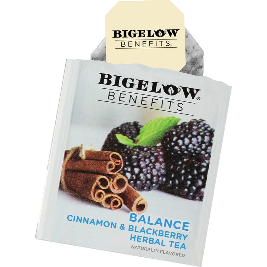 Bigelow® Benefits Sugar Balance Cinnamon & Blackberry Herbal Tea (18 Pack)