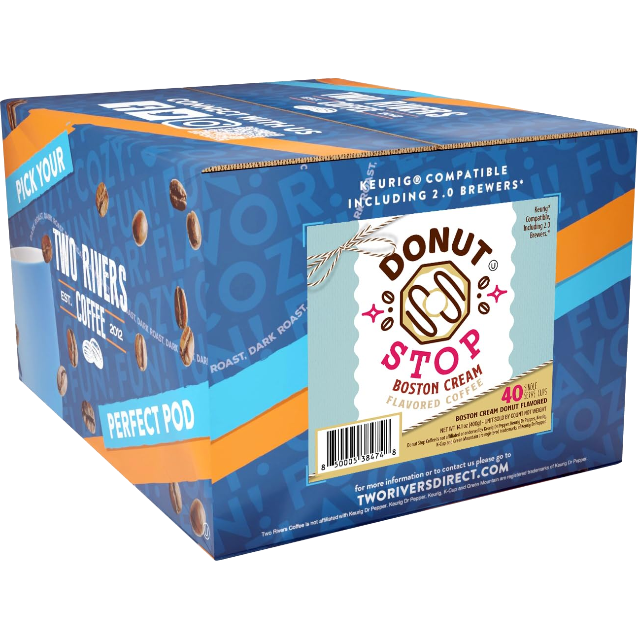 Donut Stop Glazed Boston Cream Donut (40 Pack)