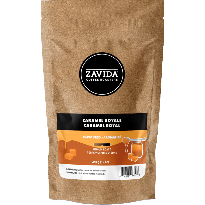Zavida® Whole Bean Caramel Royale (12oz/340g) – Greenbelt Coffee