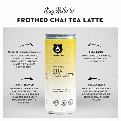 Two Bears Frothed Chai Oat Latte (207mL)