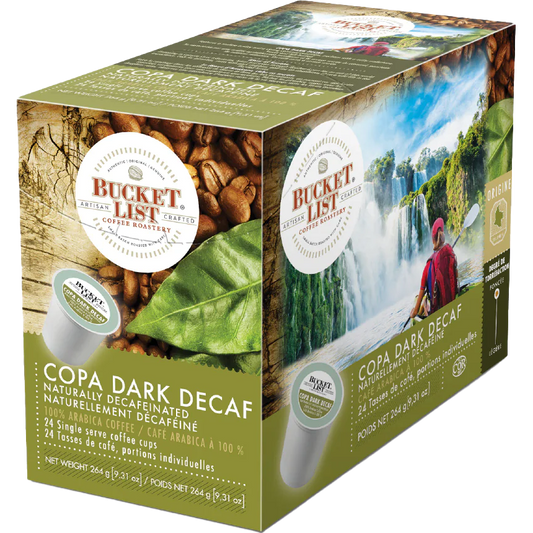 Bucket List Coffee RoasteryÂź Copa Dark Decaf (24 Pack)