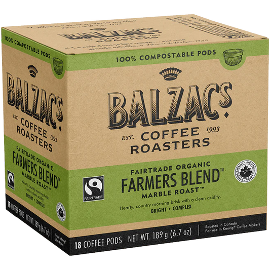 Balzac's Farmers Blend Blend Compostable K-Cup (18 Pack)