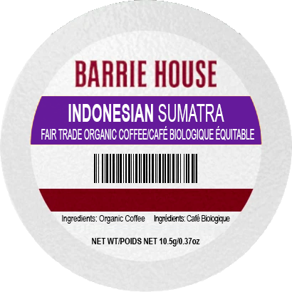 Barrie House® Indonesian Sumatra Fair Trade Organic (24 Pack)