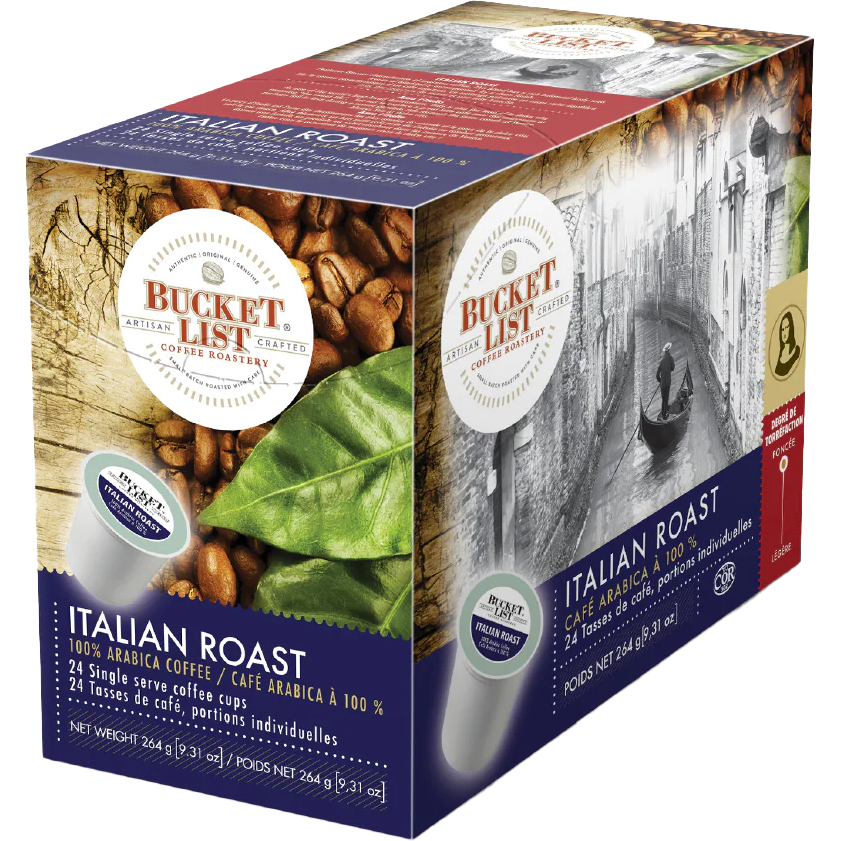 Bucket List Coffee Roastery® Italian Roast (24 Pack)