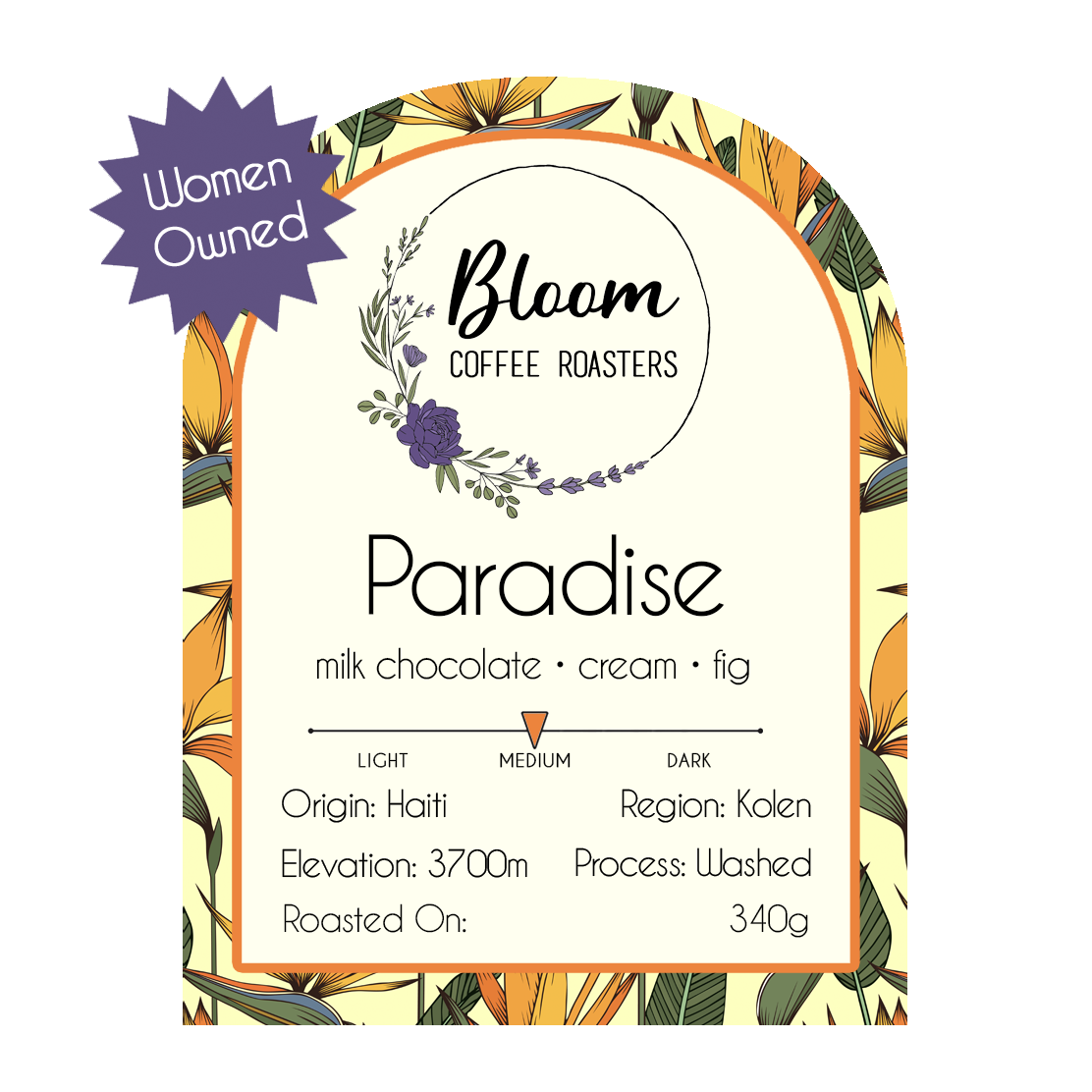 Bloom Coffee Roasters Paradise Beans Dark Roast (12oz/340g)
