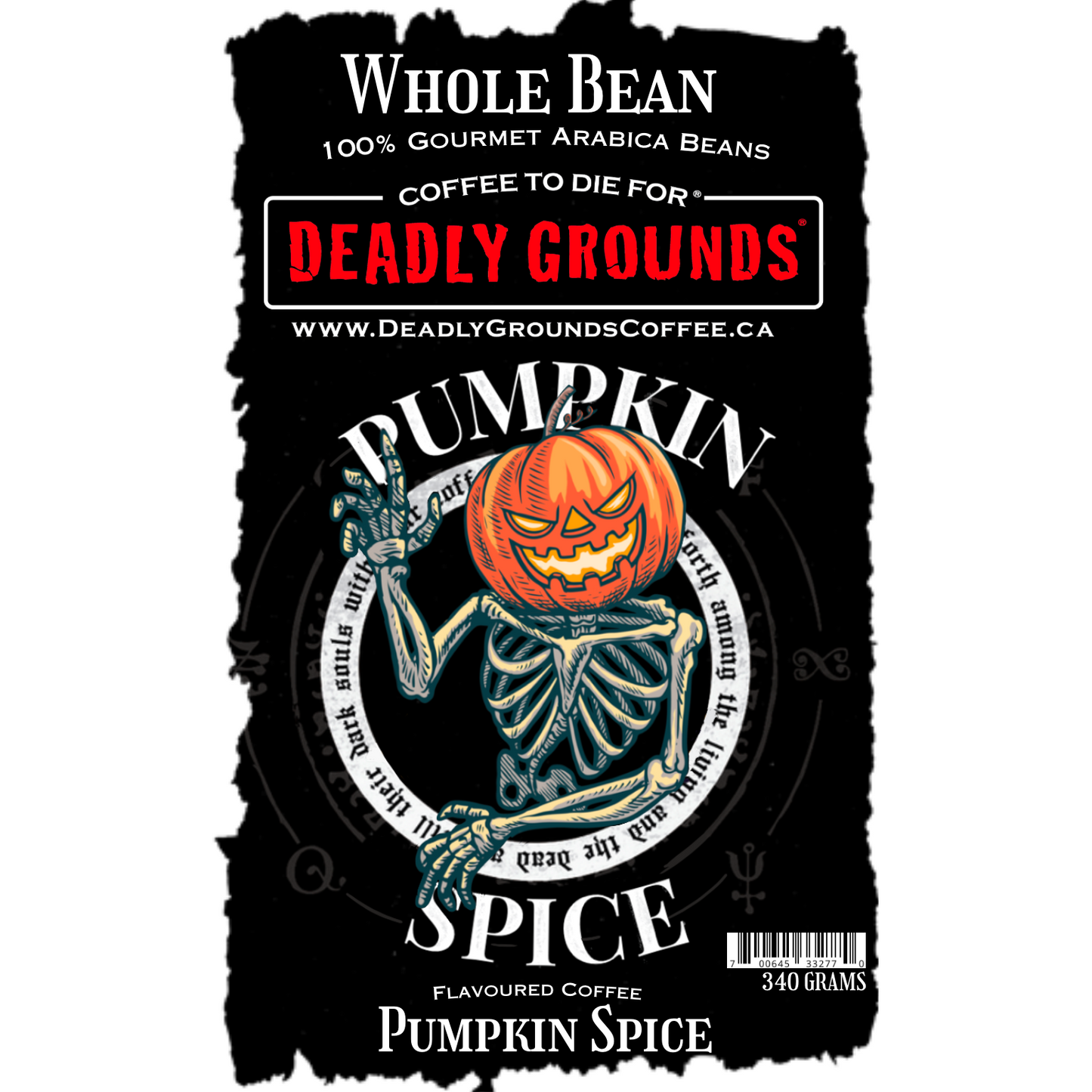 Coffin Creek Pumpkinhead Pete Pumpkin Spice Beans - Seasonal (12oz/340g)