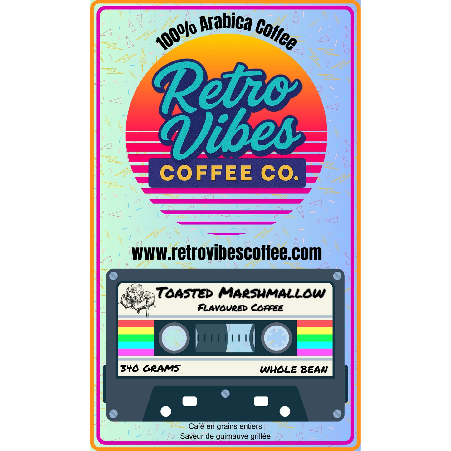 Retro Vibes Coffee Co. I Melt With You Toasted Marshmallow Beans (12oz/340g)