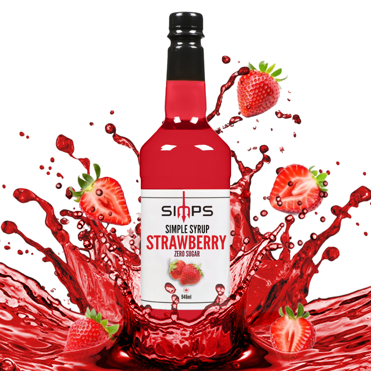 Simps Zero Sugar Strawberry Syrup (946mL)