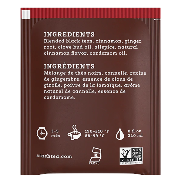 Stash Double Spice Chai Black Tea (18 Pack)