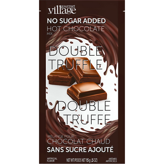 Gourmet Du Village No Sugar Added Double Truffle Hot Chocolate (0.5oz/15g)
