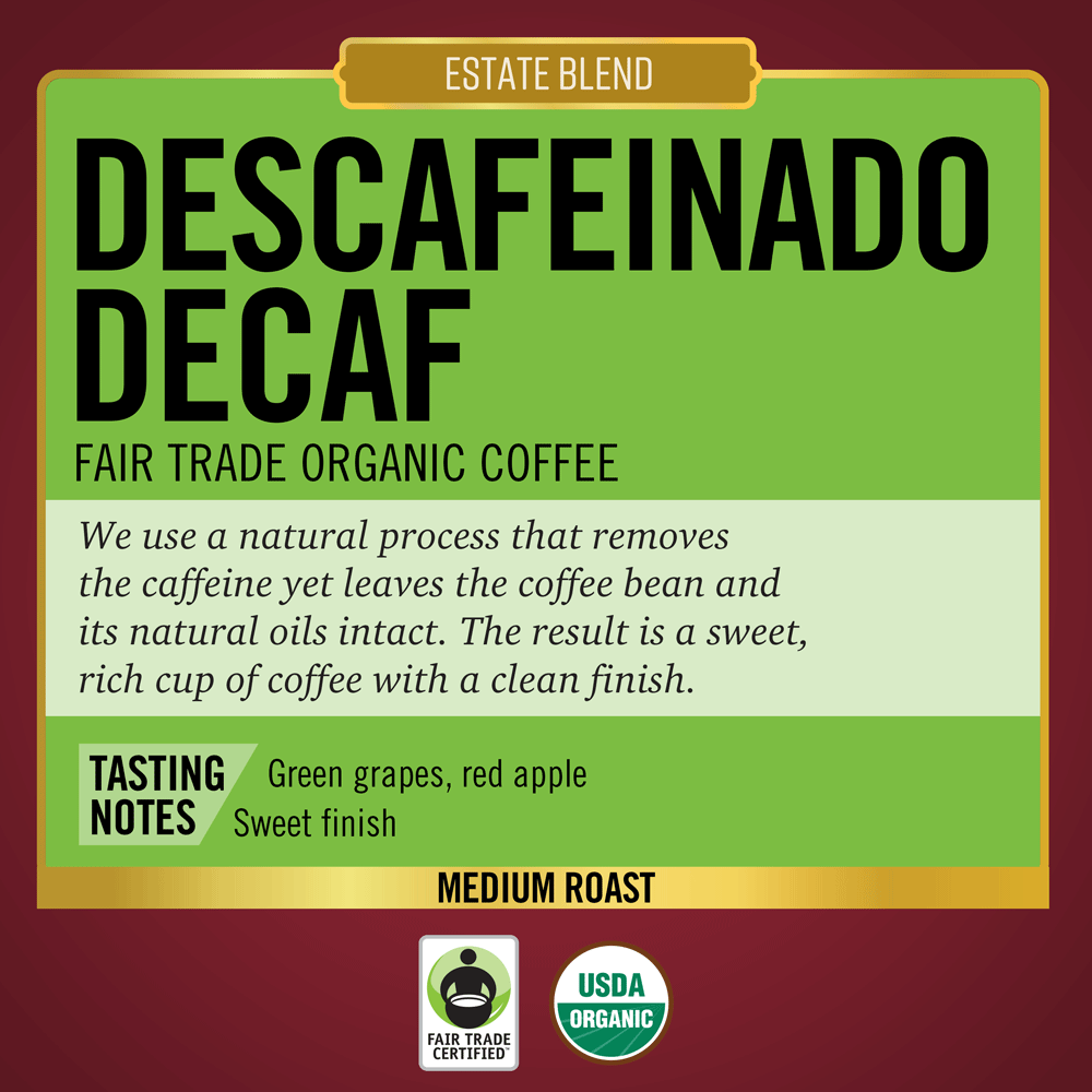 Barrie House® Descafeinado Decaf Fair Trade Organic (24 Pack)