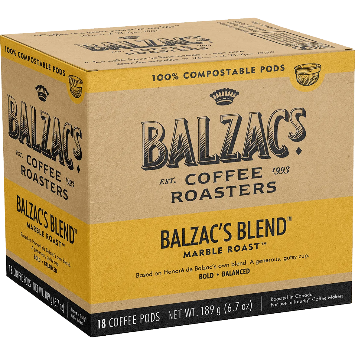 Balzac's Balzac's Blend Compostable K-Cup (18 Pack)