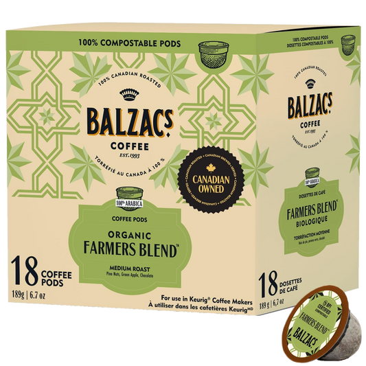 Balzac's Farmers Blend Blend Compostable K-Cup (18 Pack)