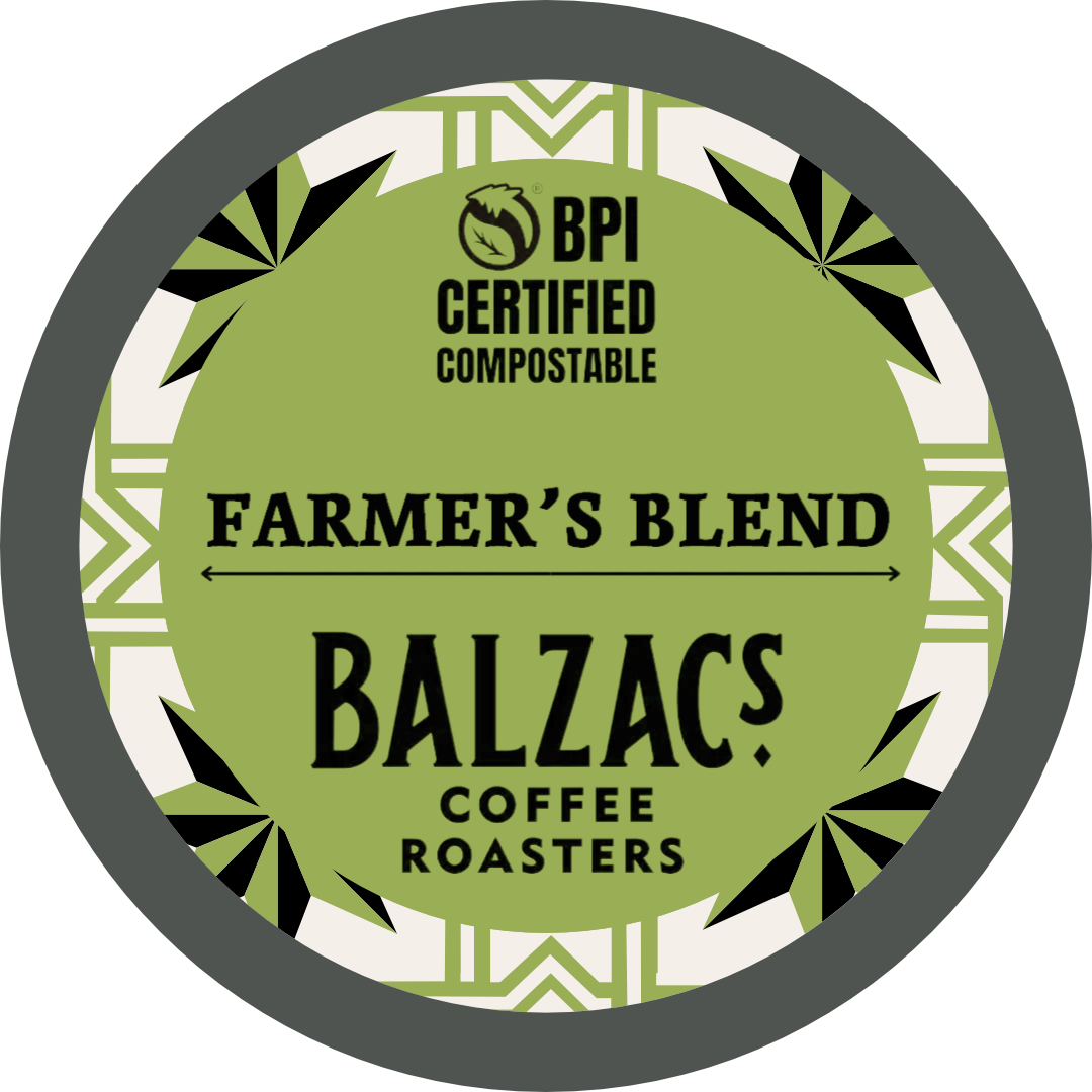 Balzac's Farmers Blend Blend Compostable K-Cup (18 Pack)