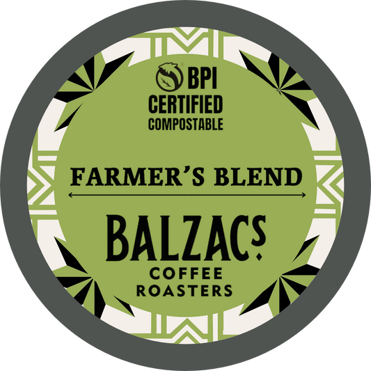 Balzac's Farmers Blend Blend Compostable K-Cup (18 Pack)