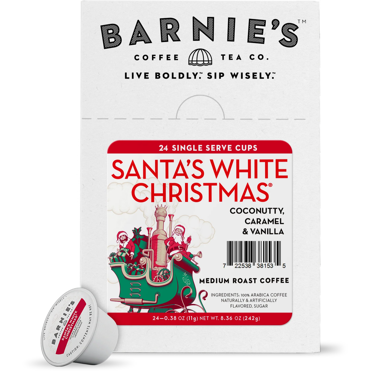 Barnie's Coffee & Tea Co.® Santa's White Christmas (24 Pack)