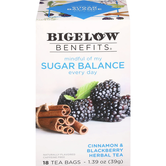 Bigelow® Benefits Sugar Balance Cinnamon & Blackberry Herbal Tea (18 Pack)