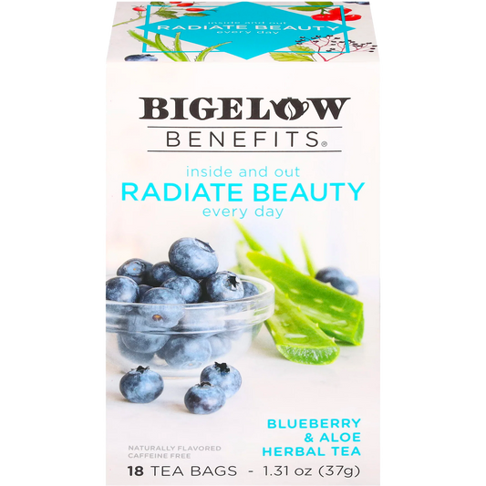 Bigelow® Benefits Radiate Beauty Blueberry & Aloe Herbal Tea (18 Pack)