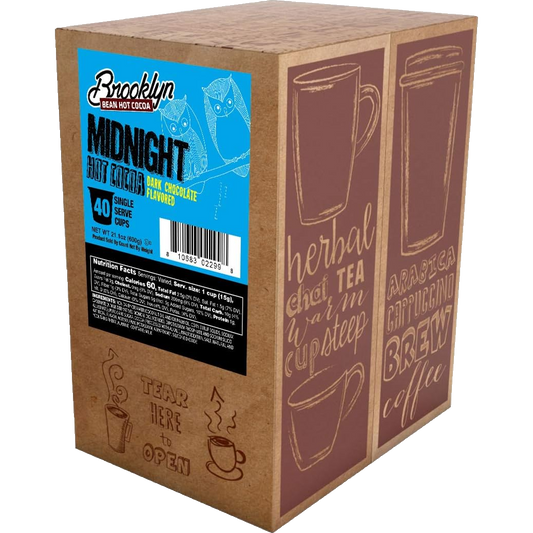 Brooklyn Bean Hot Cocoa Midnight Dark Hot Chocolate 40ct