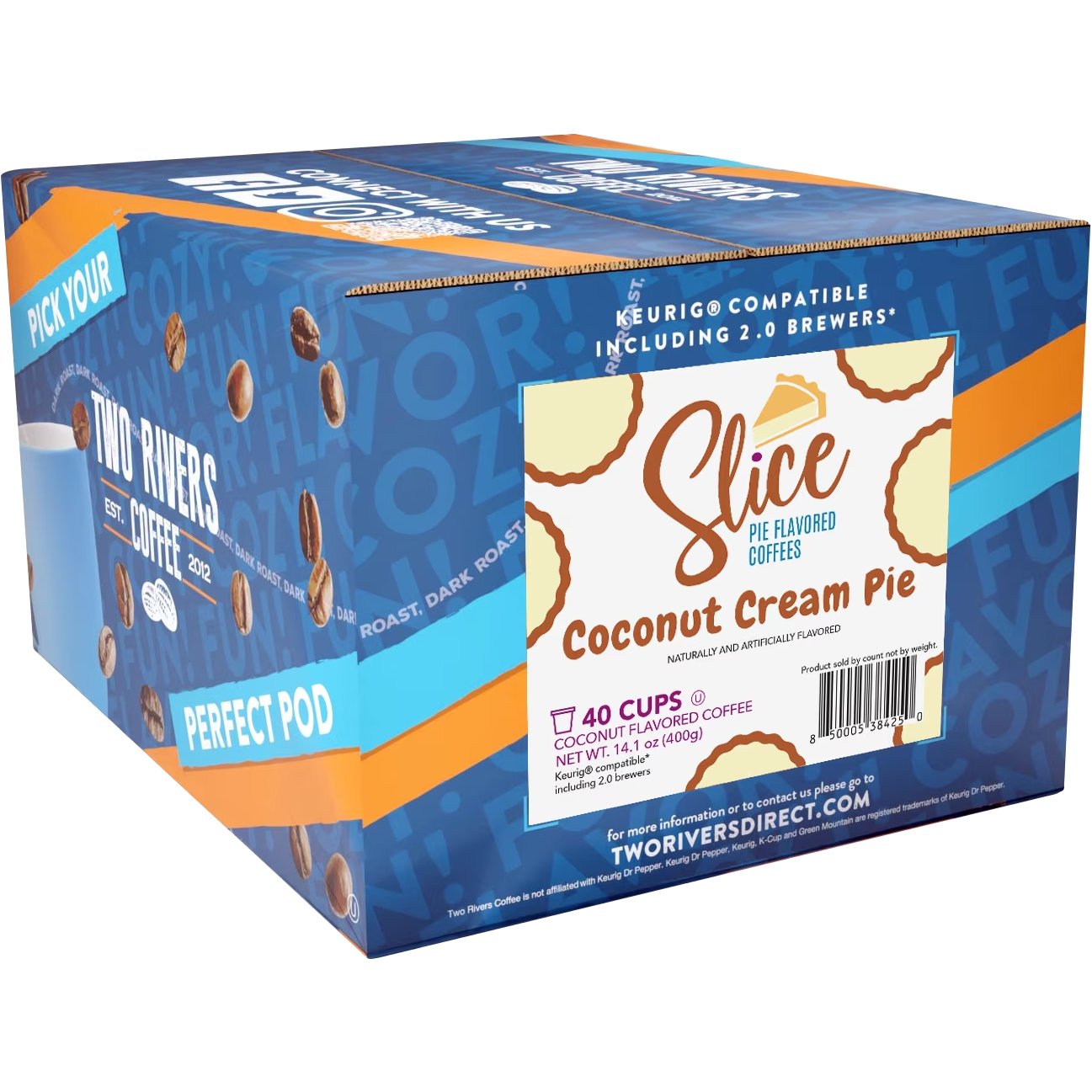 Slice Pie Flavoured Coffee Coconut Cream Pie 40ct