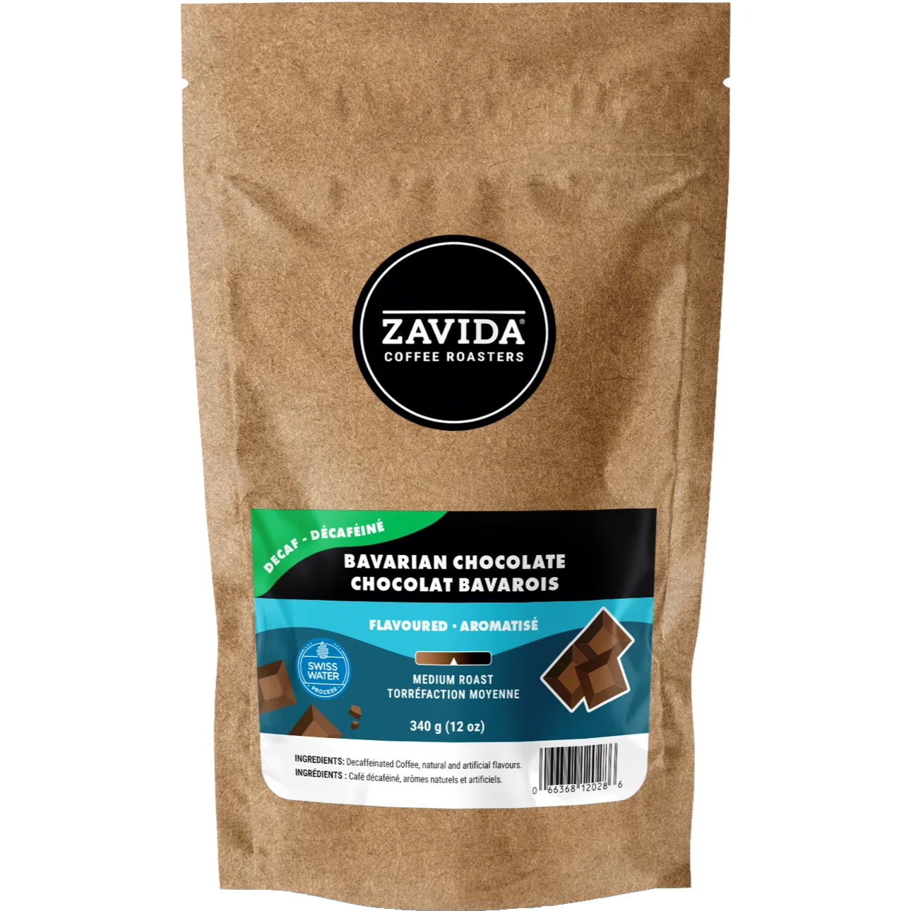 Zavida® Whole Bean Decaf Bavarian Chocolate (12oz/340g)