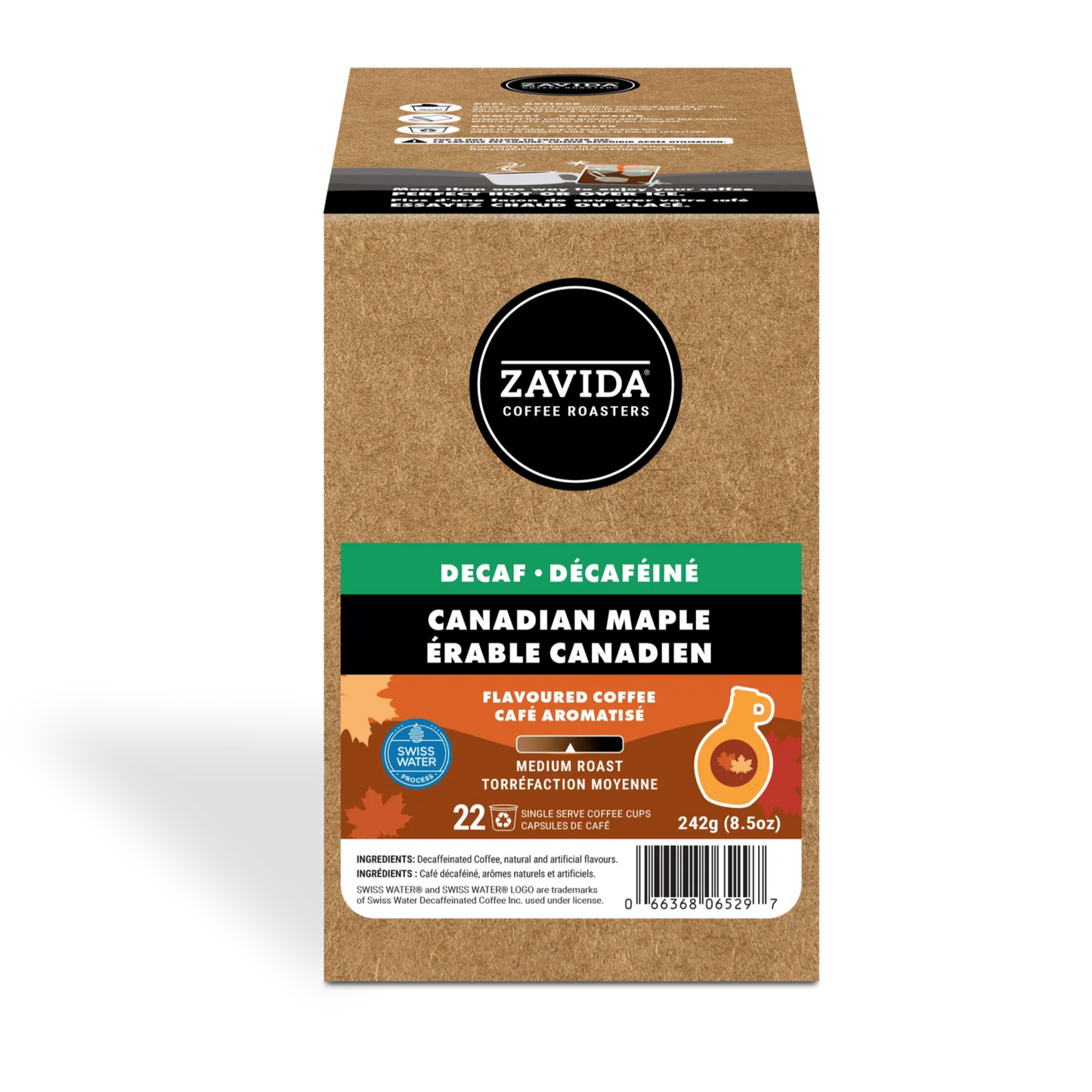Zavida® Decaf Canadian Maple (22 Pack)