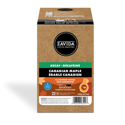 Zavida® Decaf Canadian Maple (22 Pack)