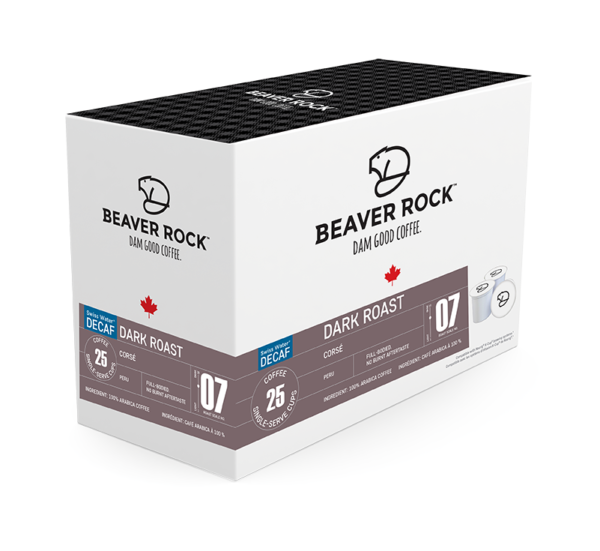 Beaver Rock™ Swiss Water® Decaf Dark Roast (25 Pack)