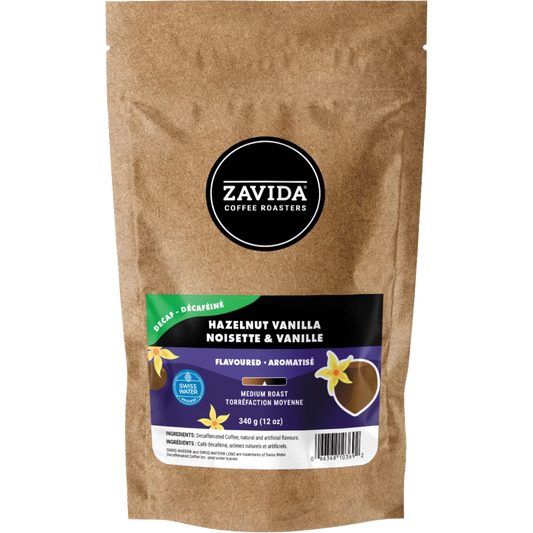 Zavida® Whole Bean Decaf Hazelnut Vanilla (12oz/340g)