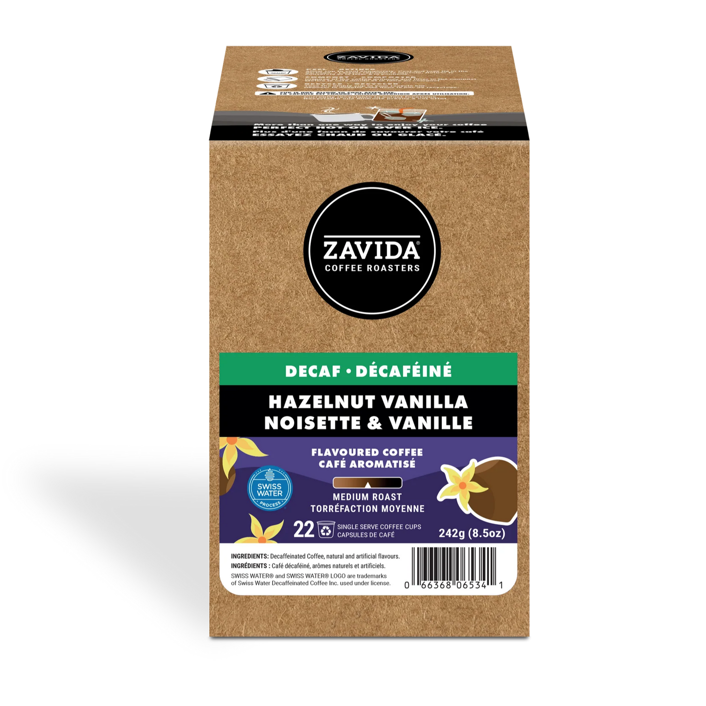 Zavida® Decaf Hazelnut Vanilla (22 Pack)