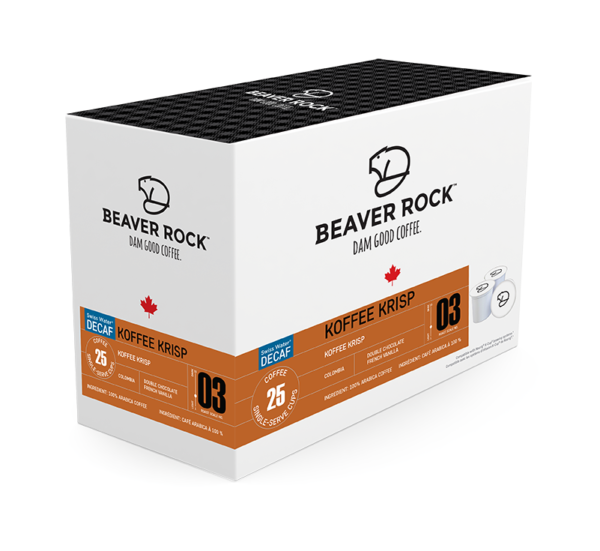 Beaver Rock™ Swiss Water® Decaf Koffee Krisp (25 Pack)