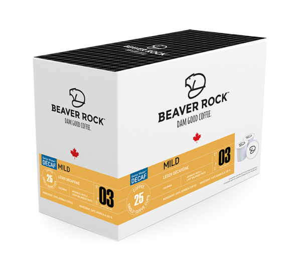 Beaver Rock™ Swiss Water® Decaf Mild Roast (25 Pack)