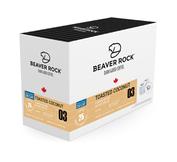 Beaver Rock™ Swiss Water® Decaf Toasted Coconut (25 Pack)