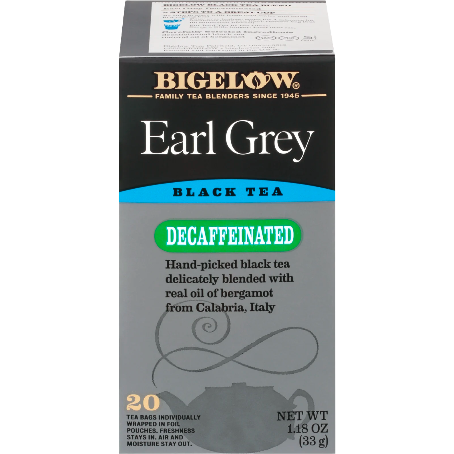 Bigelow® Earl Grey Decaf Tea Bags (20 Pack) – Greenbelt Coffee