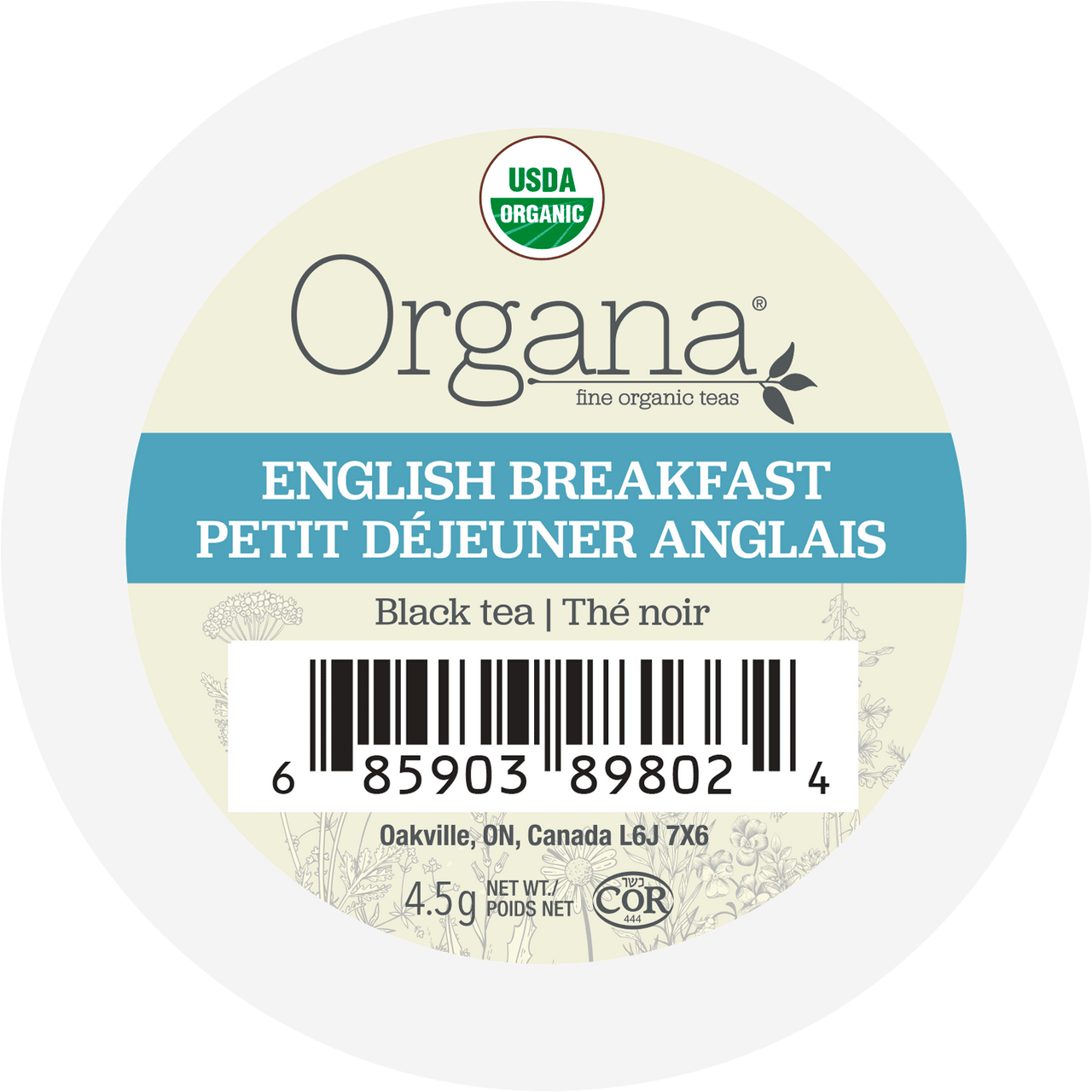 Organa English Breakfast Tea K-Cup (24 Pack)