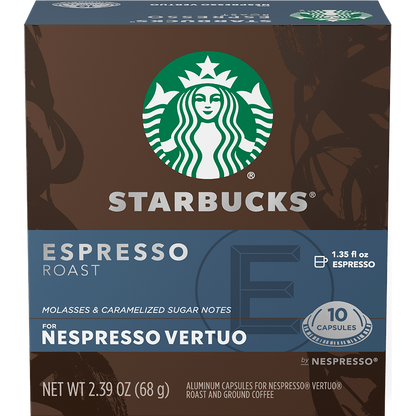 Starbucks® Espresso Roast for Nespresso® Vertuo (10 Pack)