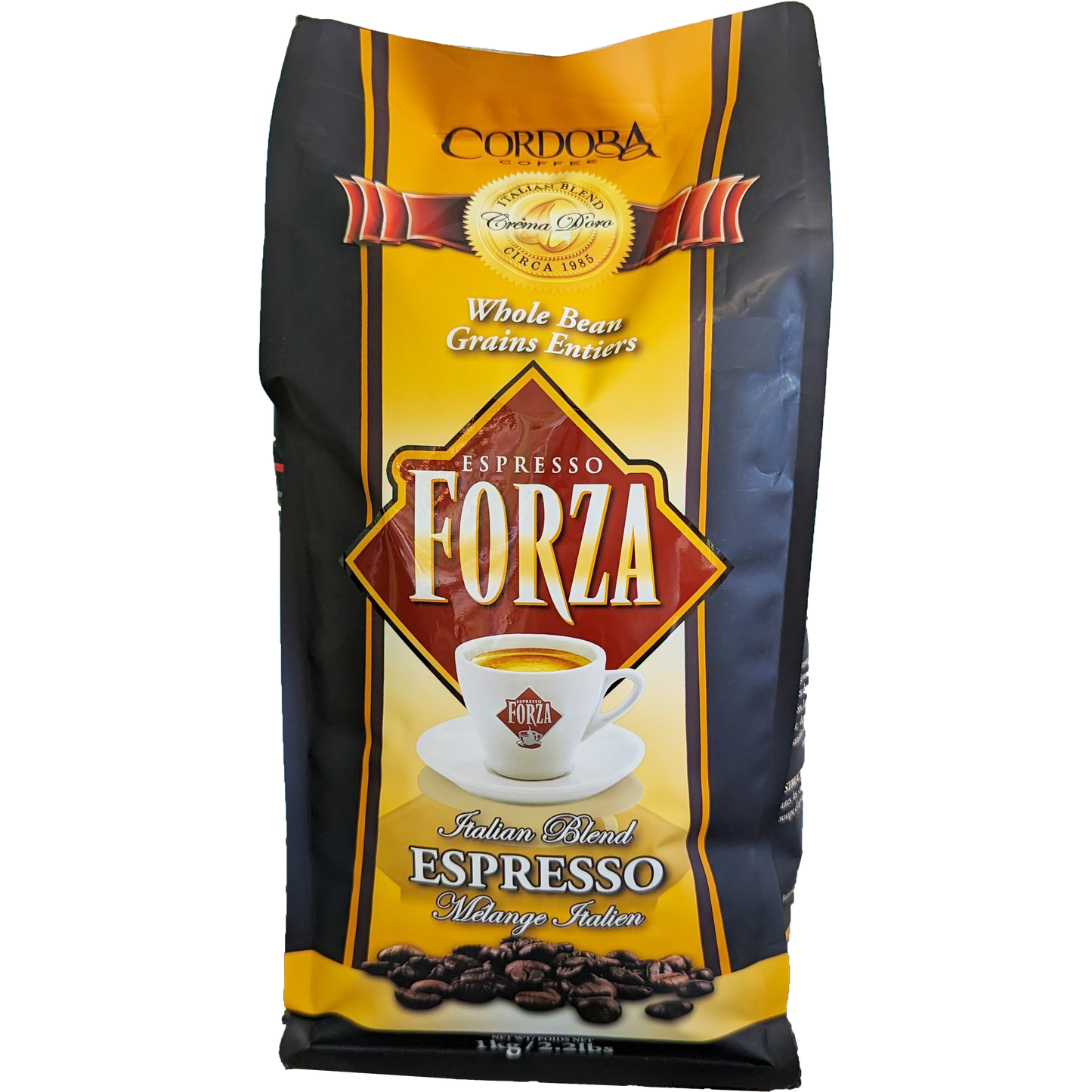 Cordoba Coffee Espresso Forza Italian Blend Espresso (1Kg/2.2lbs)