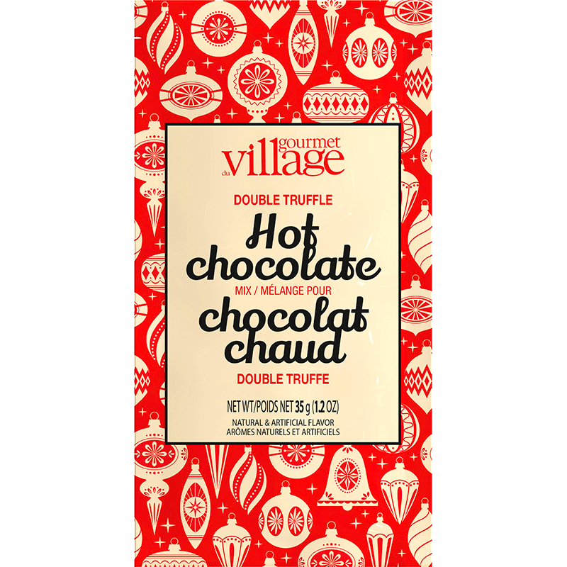 Gourmet Du Village Double Truffle Hot Chocolate - Retro Ornaments (35g/1.2oz)