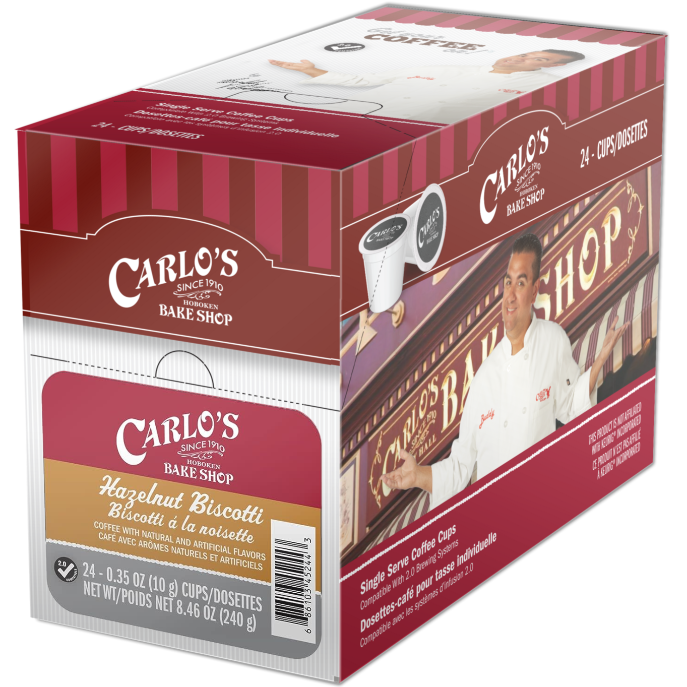 Carlo's Bake Shop™ Hazelnut Biscotti (24 Pack)