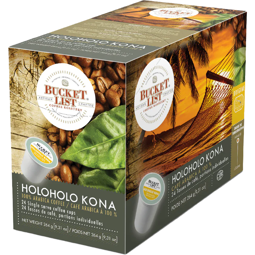 Bucket List Coffee Roastery® Holoholo Kona (24 Pack)