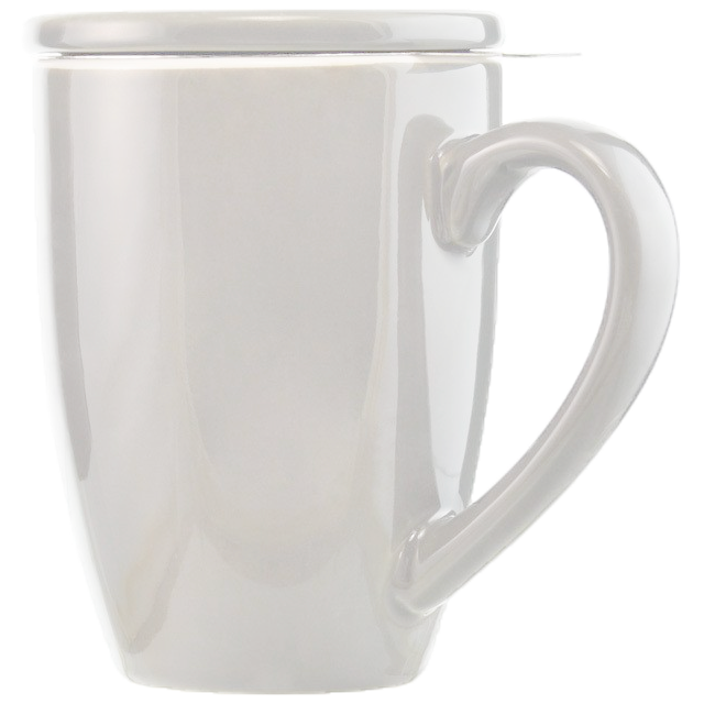 GROSCHE Kassel White Ceramic Tea Infuser Mug with Stainless Steel Infu -  Pretty Things & Cool Stuff