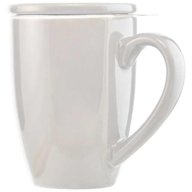 Grosche® Kassel Ceramic Tea Infuser Mug - White 330mL