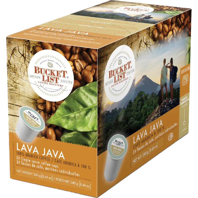 Bucket Listยฎ Coffee Roastery Lava Java (24 Pack) โ Greenbelt Coffee