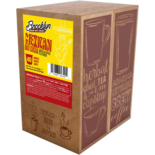 Brooklyn Bean Hot Cocoa Mexican Hot Chocolate 40ct