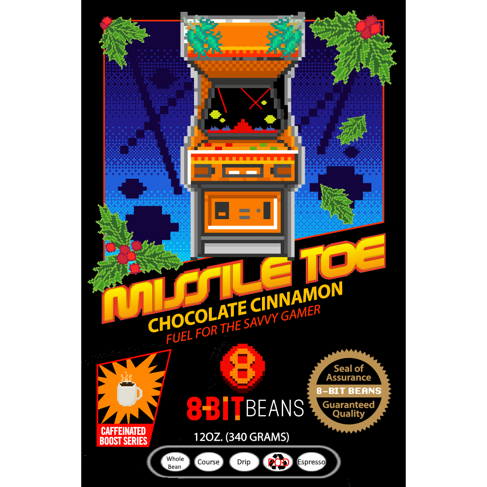 8-Bit Beans Missile Toe - Chocolate Cinnamon (12oz/340g)