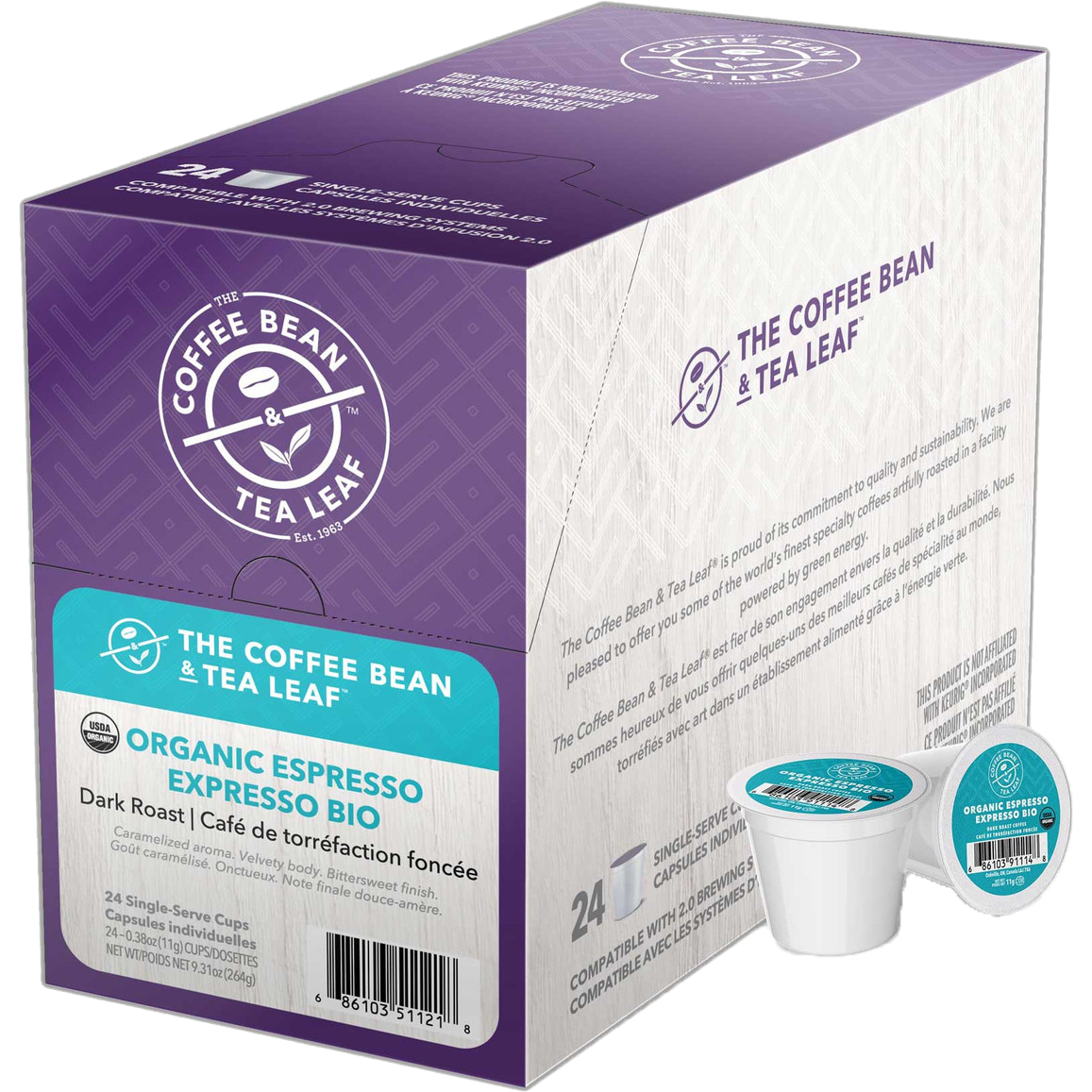 The Coffee Bean & Tea Leaf™ Organic Espresso (24 Pack)