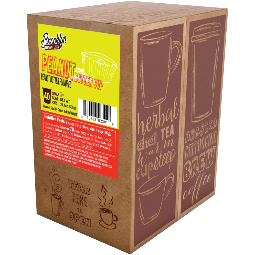 Brooklyn Bean Hot Cocoa Peanut Butter Cup Hot Chocolate 40ct