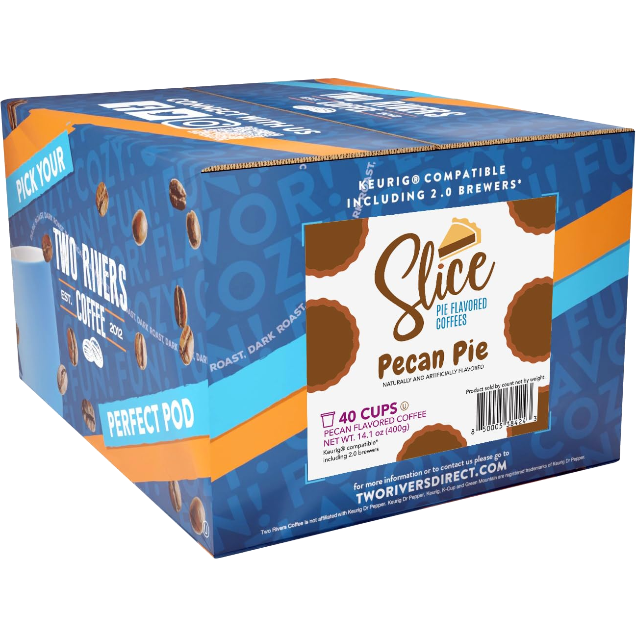 Slice Pie Flavoured Coffee Pecan Pie 40ct
